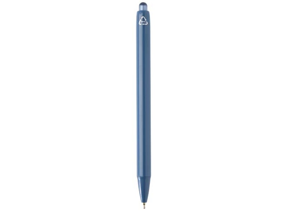 Penna a sfera a doppia iniezione in materiale riciclato certificato RCS (inchiostro blu) Glen FullGadgets.com