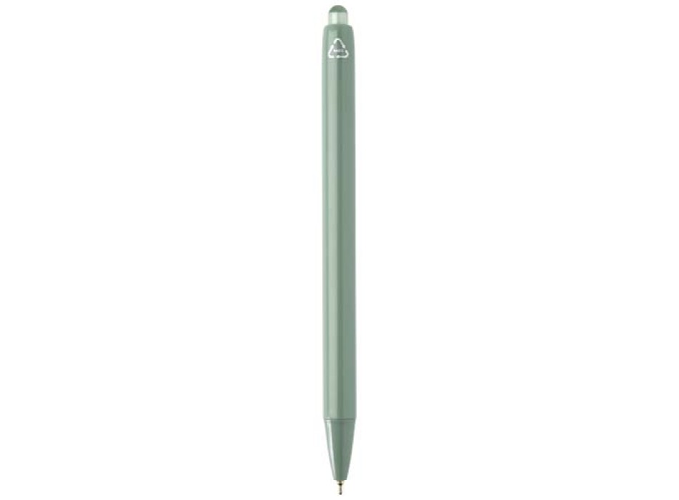 Penna a sfera a doppia iniezione in materiale riciclato certificato RCS (inchiostro blu) Glen FullGadgets.com
