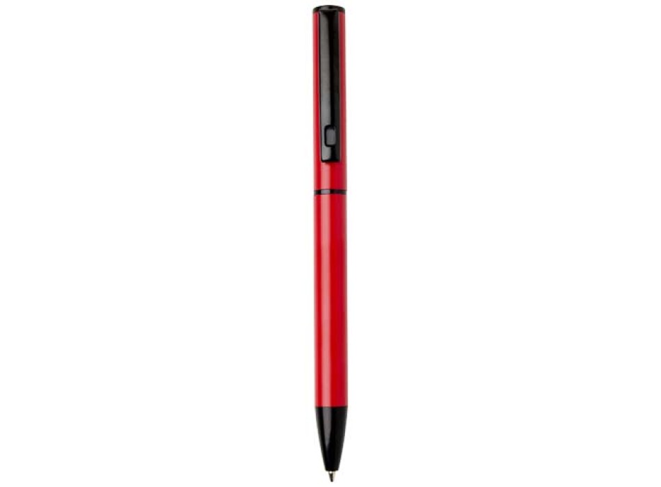 Penna a sfera a rotazione in alluminio riciclato Verton con ghiera (inchiostro blu) FullGadgets.com