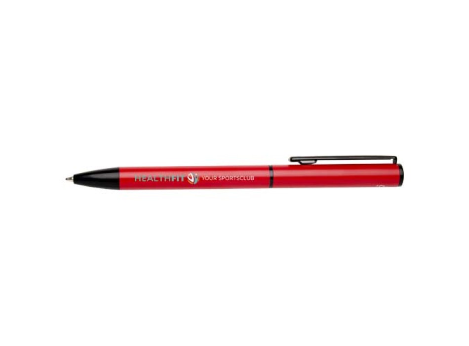 Penna a sfera a rotazione in alluminio riciclato Verton con ghiera (inchiostro blu) FullGadgets.com