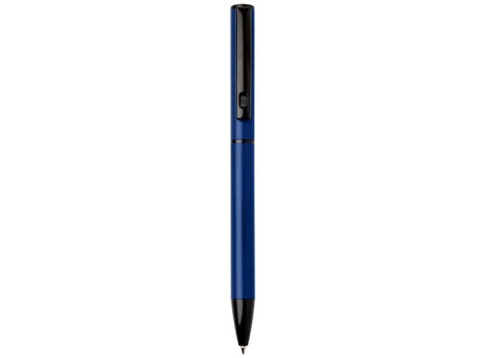 Penna a sfera a rotazione in alluminio riciclato Verton con ghiera (inchiostro blu) FullGadgets.com