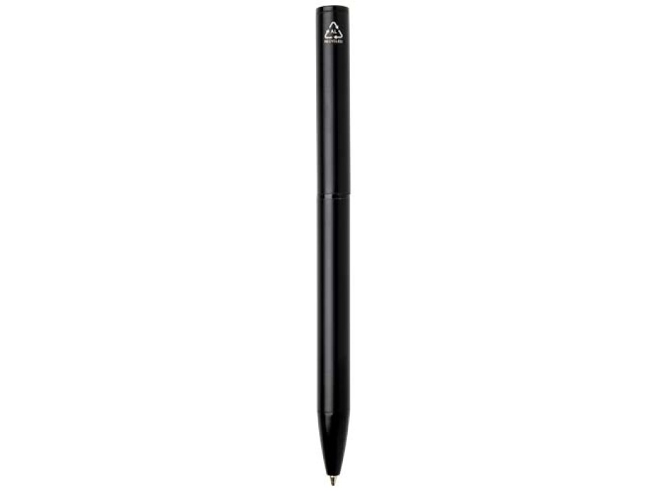 Penna a sfera a rotazione in alluminio riciclato Verton con ghiera (inchiostro blu) FullGadgets.com