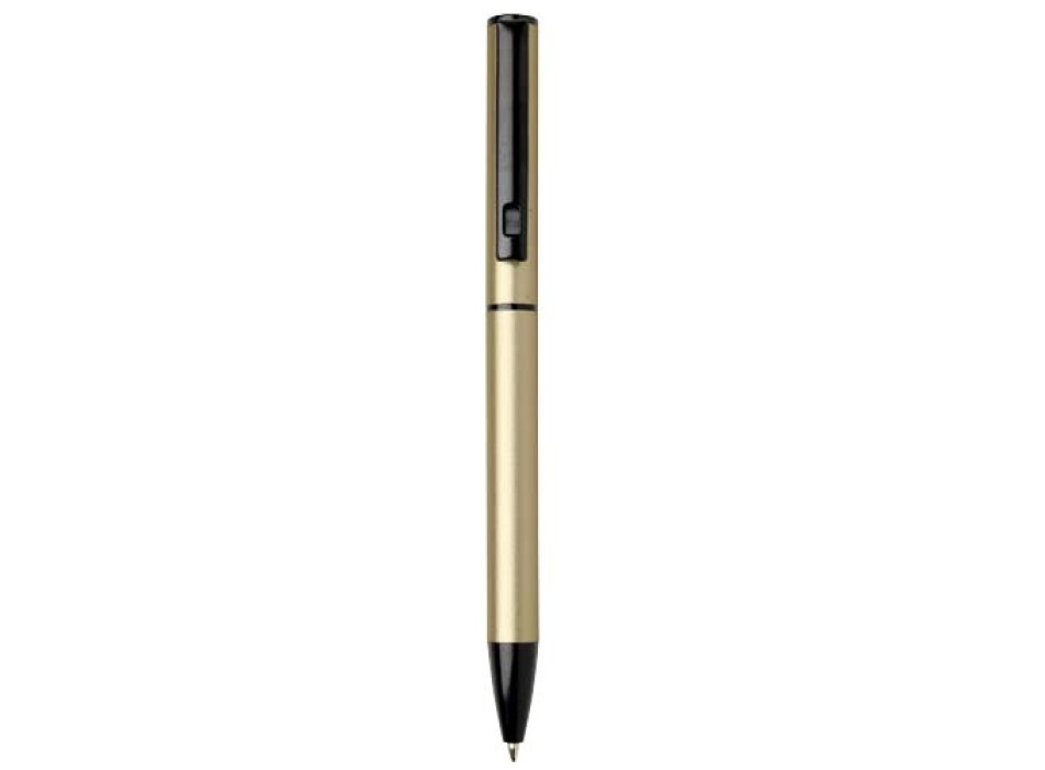 Penna a sfera a rotazione in alluminio riciclato Verton con ghiera (inchiostro blu) FullGadgets.com