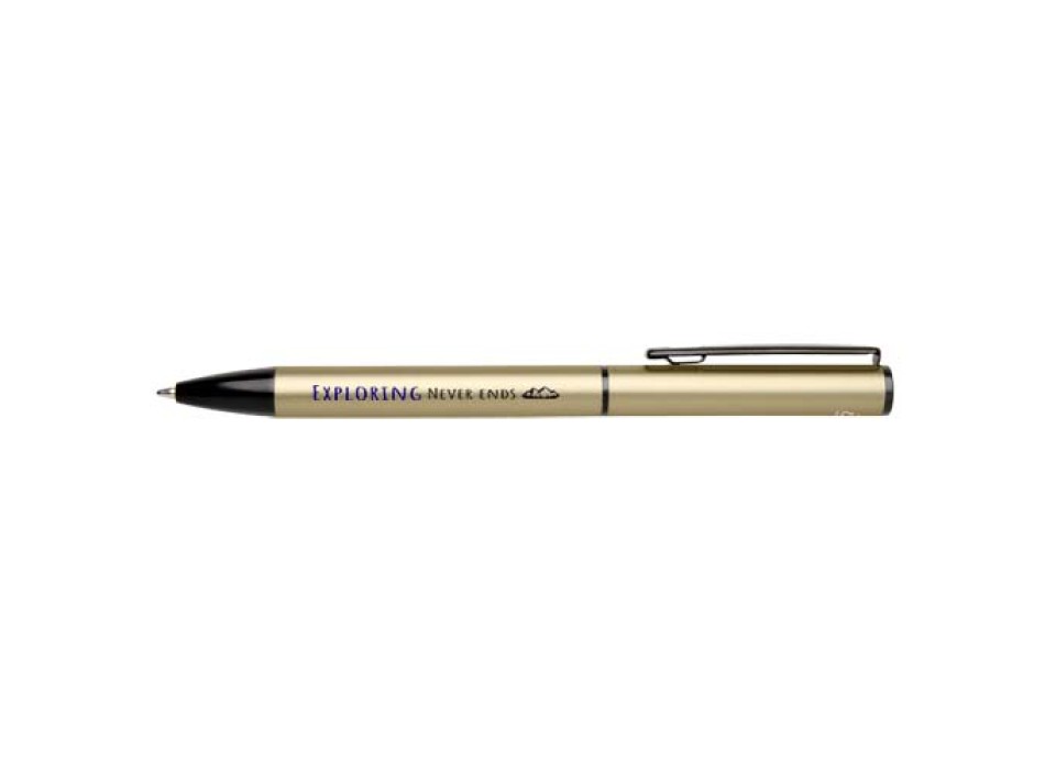 Penna a sfera a rotazione in alluminio riciclato Verton con ghiera (inchiostro blu) FullGadgets.com