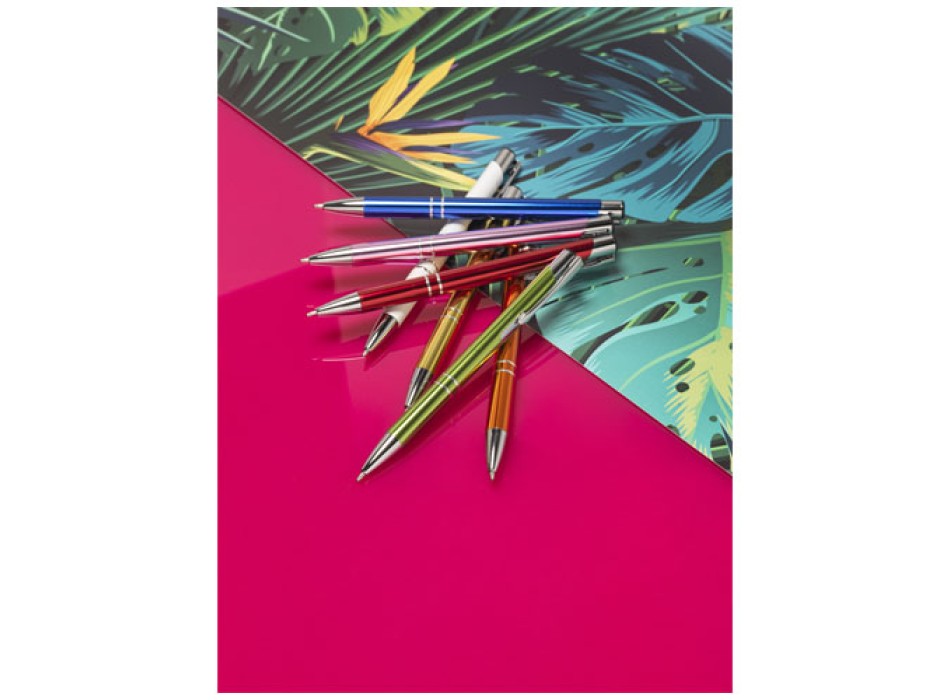 Penna a sfera a scatto Moneta in alluminio anodizzato (inchiostro nero) FullGadgets.com