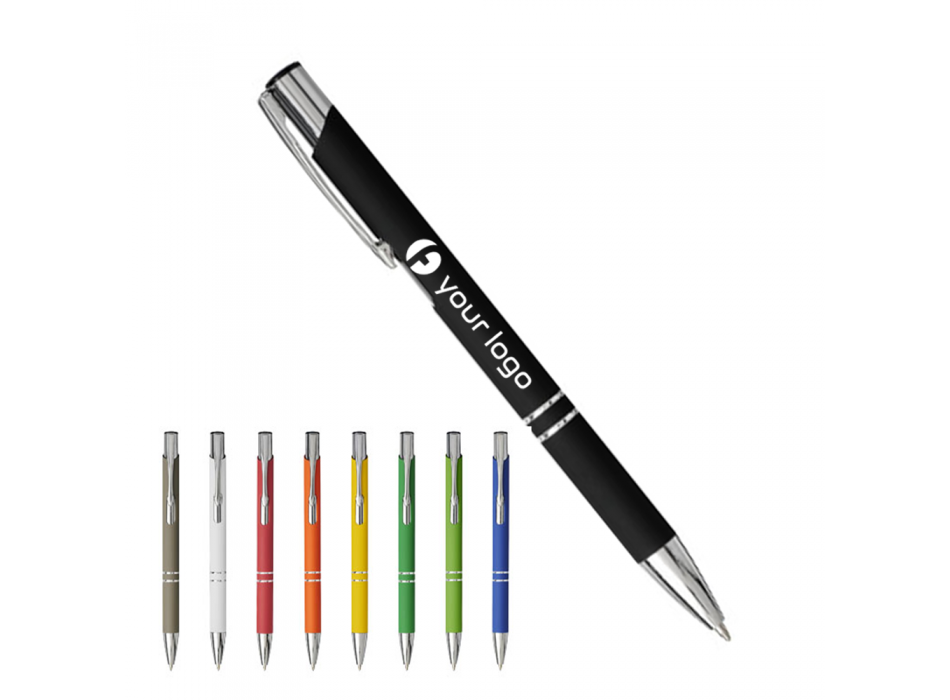 Penna a sfera a scatto Moneta soft touch FullGadgets.com