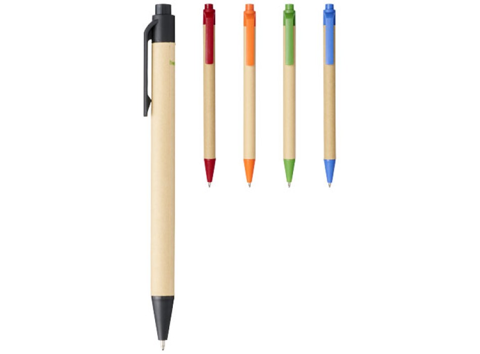 Penna a sfera Berk in cartone riciclato e plastica derivata dal mais (inchiostro nero) FullGadgets.com