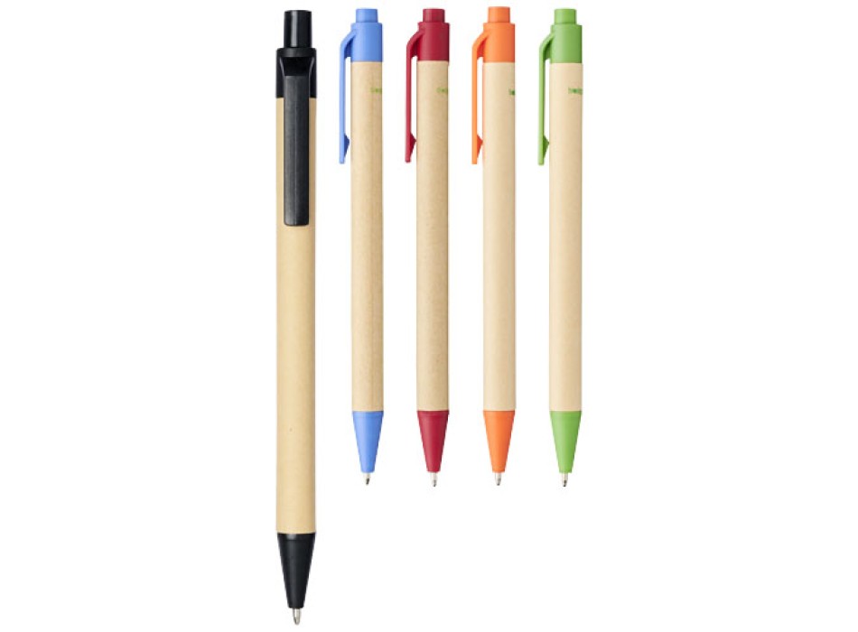 Penna a sfera Berk in cartone riciclato e plastica derivata dal mais (inchiostro nero) FullGadgets.com