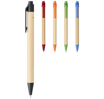 Penna a sfera Berk in cartone riciclato e plastica derivata dal mais (inchiostro nero) FullGadgets.com