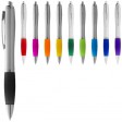 Penna a sfera con fusto argento e impugnatura colorata Nash FullGadgets.com