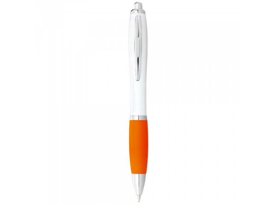 Penna a sfera con fusto bianco e impugnatura colorata Nash FullGadgets.com