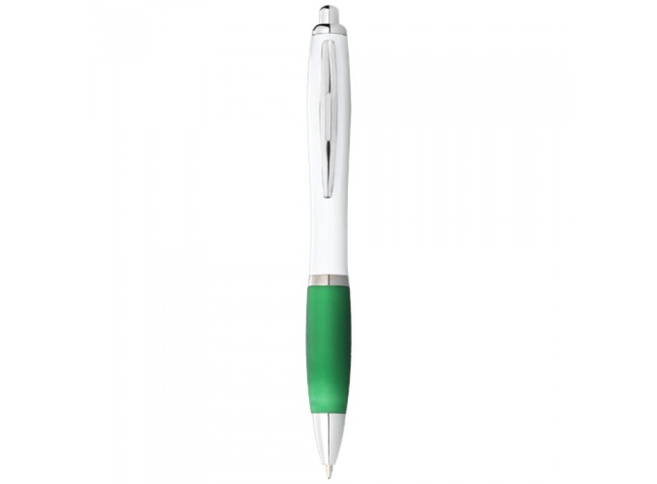 Penna a sfera con fusto bianco e impugnatura colorata Nash FullGadgets.com