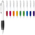 Penna a sfera con fusto bianco e impugnatura colorata Nash (inchiostro blu) FullGadgets.com