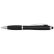 Penna a sfera con pennino in plastica riciclata RCS con fusto colorato e impugnatura di colore nero (inchiostro nero) Nash FullGadgets.com