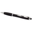 Penna a sfera con pennino in plastica riciclata RCS con fusto colorato e impugnatura di colore nero (inchiostro nero) Nash FullGadgets.com