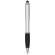 Penna a sfera con pennino in plastica riciclata RCS con fusto colorato e impugnatura di colore nero (inchiostro nero) Nash FullGadgets.com