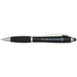 Penna a sfera con pennino plastica riciclata RCS con fusto colorato e impugnatura di colore nero (inchiostro blu) Nash FullGadgets.com
