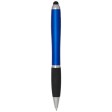 Penna a sfera con pennino plastica riciclata RCS con fusto colorato e impugnatura di colore nero (inchiostro blu) Nash FullGadgets.com