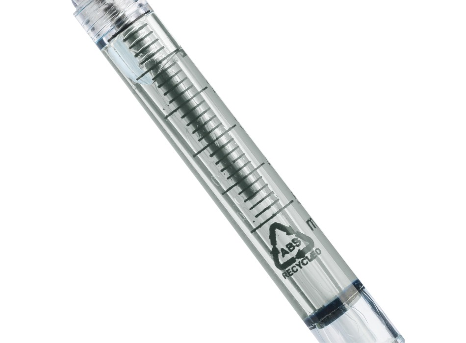 Penna a sfera in ABS riciclato a forma di siringa Dr. David FullGadgets.com