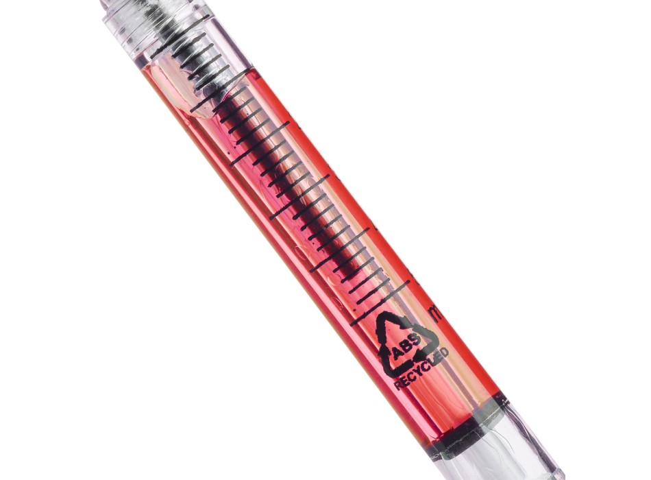Penna a sfera in ABS riciclato a forma di siringa Dr. David FullGadgets.com