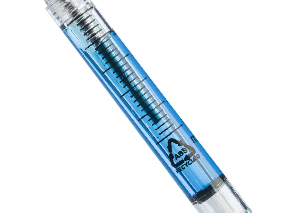 Penna a sfera in ABS riciclato a forma di siringa Dr. David FullGadgets.com