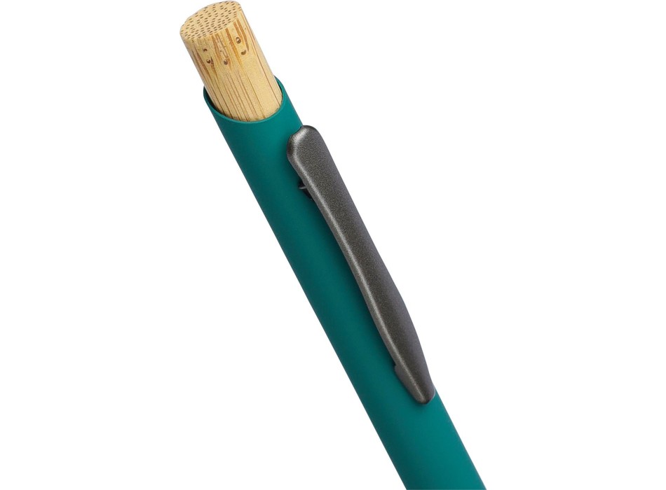 Penna a sfera in alluminio riciclato con finitura gommata Calandra FullGadgets.com
