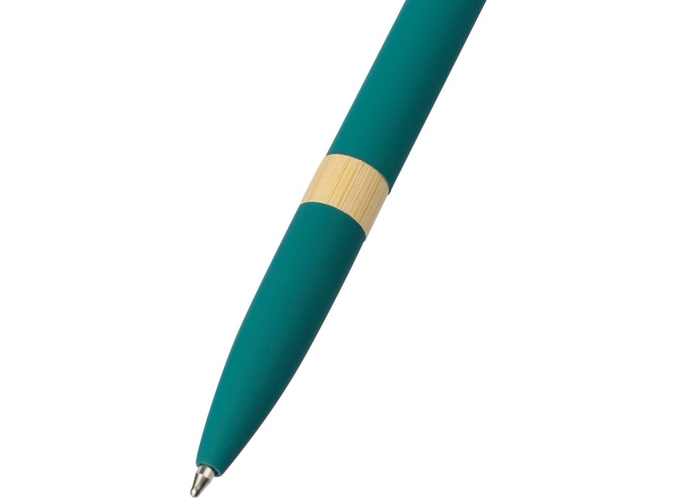 Penna a sfera in alluminio riciclato con finitura gommata Calandra FullGadgets.com