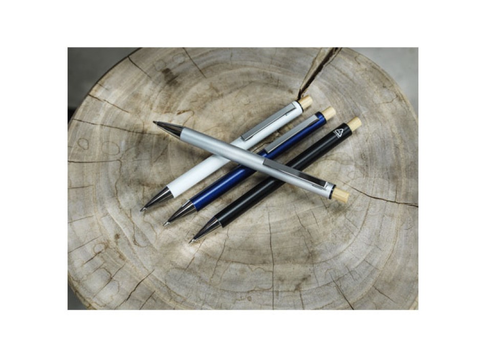 Penna a sfera in alluminio riciclato Cyrus (inchiostro blu) FullGadgets.com