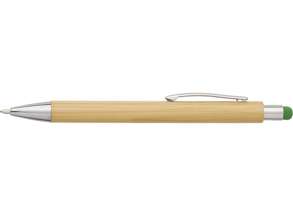 Penna a sfera in bamboo capacitiva, refill blu Claire FullGadgets.com