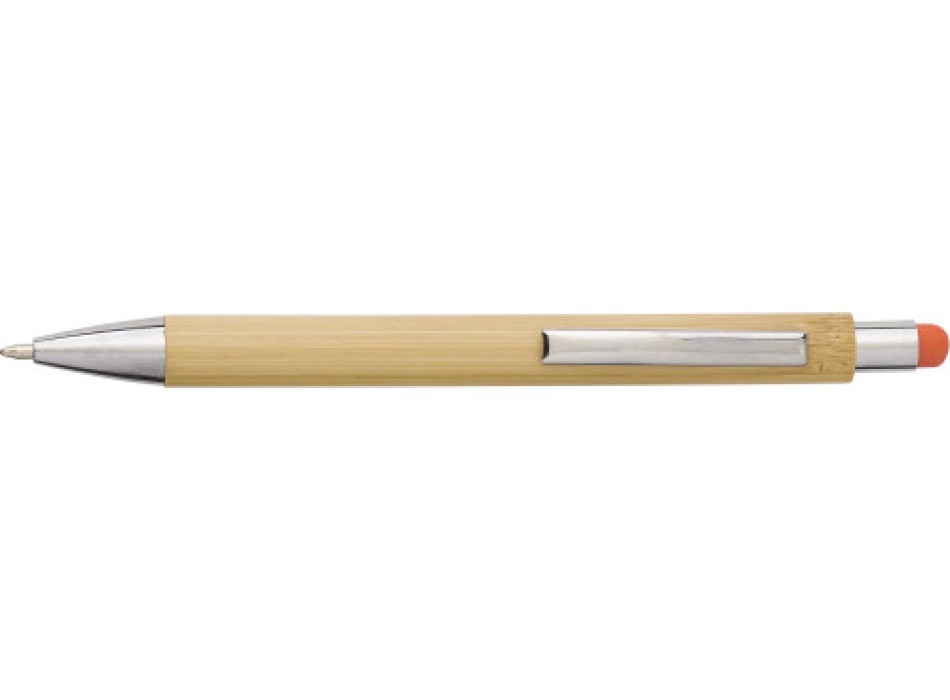 Penna a sfera in bamboo capacitiva, refill blu Claire FullGadgets.com