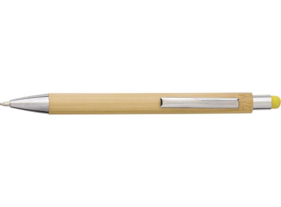Penna a sfera in bamboo capacitiva, refill blu Claire FullGadgets.com
