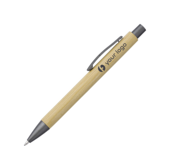 Penna a sfera in bamboo, componenti in plastica, refill nero FullGadgets.com