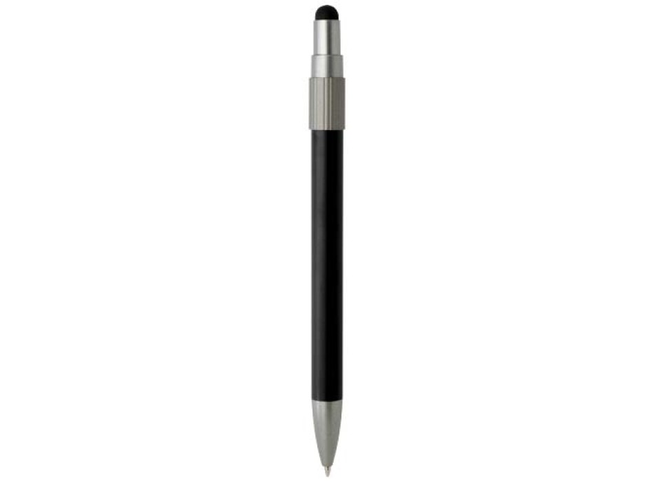 Penna a sfera in materiale riciclato certificato RCS con stilo e rotella antistress (inchiostro nero) Rill FullGadgets.com