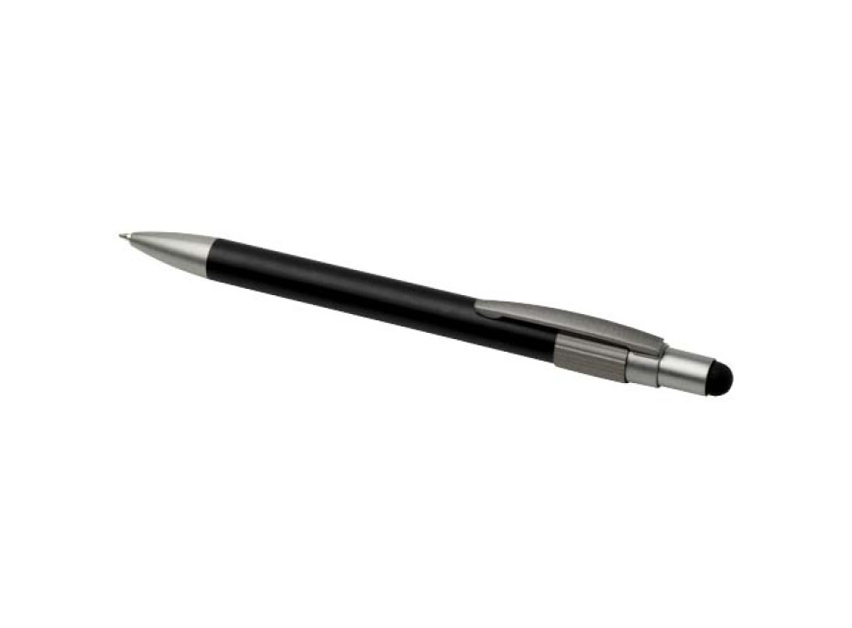 Penna a sfera in materiale riciclato certificato RCS con stilo e rotella antistress (inchiostro nero) Rill FullGadgets.com