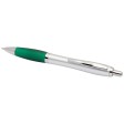 Penna a sfera in plastica riciclata certificata RCS con fusto argentato e impugnatura colorata (inchiostro nero) Nash FullGadgets.com