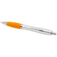 Penna a sfera in plastica riciclata certificata RCS con fusto argentato e impugnatura colorata (inchiostro nero) Nash FullGadgets.com