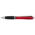 Penna a sfera in plastica riciclata certificata RCS con fusto colorato e impugnatura di colore nero (inchiostro nero) Nash FullGadgets.com