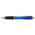 Penna a sfera in plastica riciclata certificata RCS con fusto colorato e impugnatura di colore nero (inchiostro nero) Nash FullGadgets.com