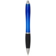 Penna a sfera in plastica riciclata certificata RCS con fusto colorato e impugnatura di colore nero (inchiostro nero) Nash FullGadgets.com