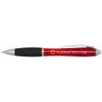 Penna a sfera in plastica riciclata certificata RCS con fusto colorato e impugnatura di colore nero (inchiostro nero) Nash FullGadgets.com