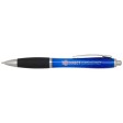 Penna a sfera in plastica riciclata certificata RCS con fusto colorato e impugnatura di colore nero (inchiostro nero) Nash FullGadgets.com