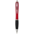 Penna a sfera in plastica riciclata certificata RCS con fusto colorato e impugnatura di colore nero (inchiostro nero) Nash FullGadgets.com