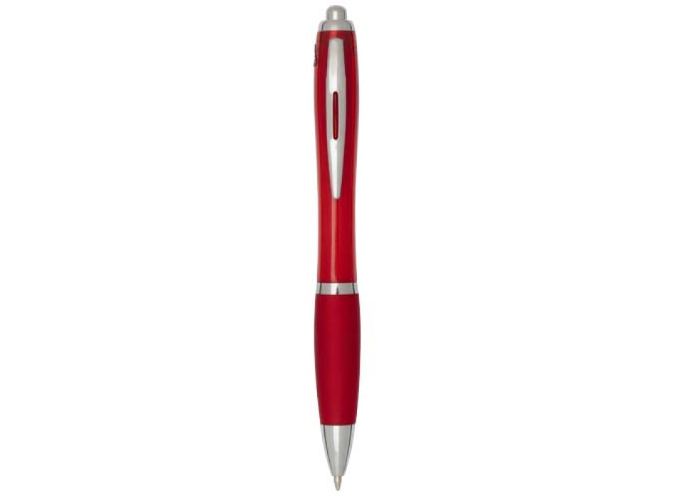  Penna a sfera in plastica riciclata certificata RCS con fusto e impugnatura colorati (inchiostro blu) Nash FullGadgets.com