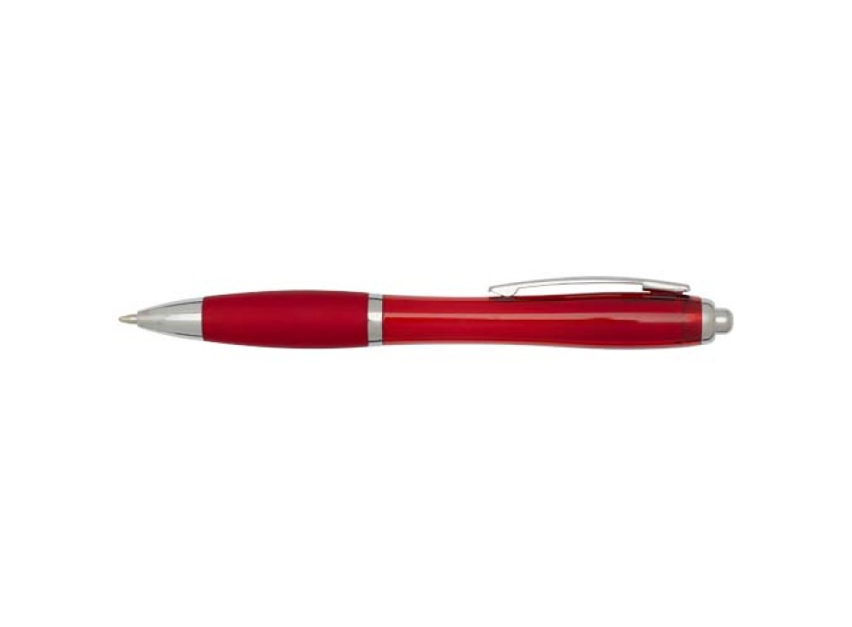  Penna a sfera in plastica riciclata certificata RCS con fusto e impugnatura colorati (inchiostro blu) Nash FullGadgets.com