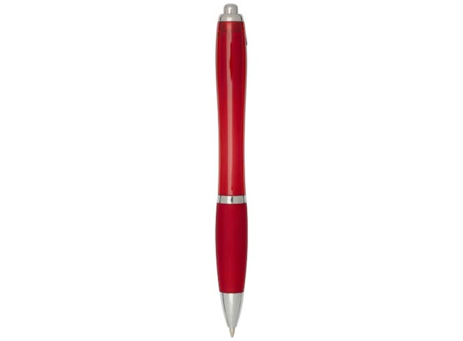  Penna a sfera in plastica riciclata certificata RCS con fusto e impugnatura colorati (inchiostro blu) Nash FullGadgets.com