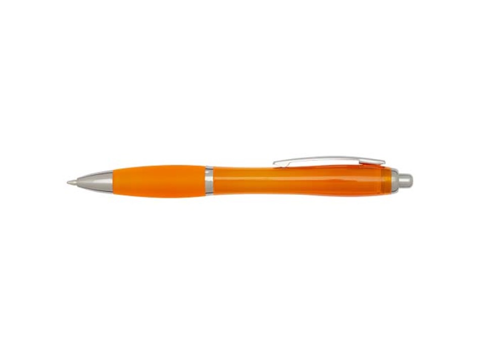  Penna a sfera in plastica riciclata certificata RCS con fusto e impugnatura colorati (inchiostro blu) Nash FullGadgets.com