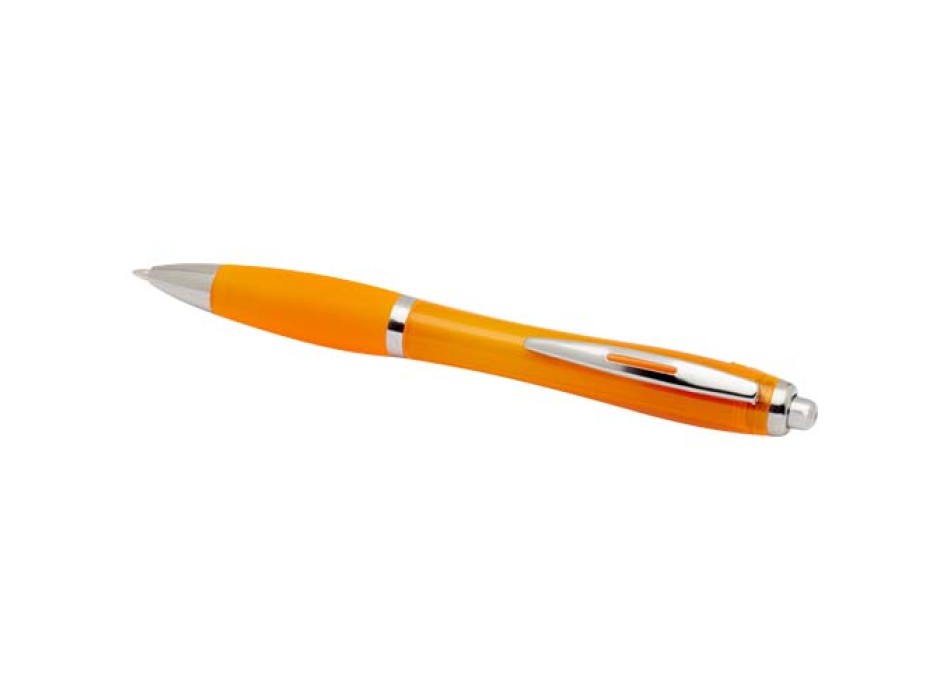  Penna a sfera in plastica riciclata certificata RCS con fusto e impugnatura colorati (inchiostro blu) Nash FullGadgets.com