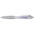  Penna a sfera in plastica riciclata certificata RCS con fusto e impugnatura colorati (inchiostro blu) Nash FullGadgets.com