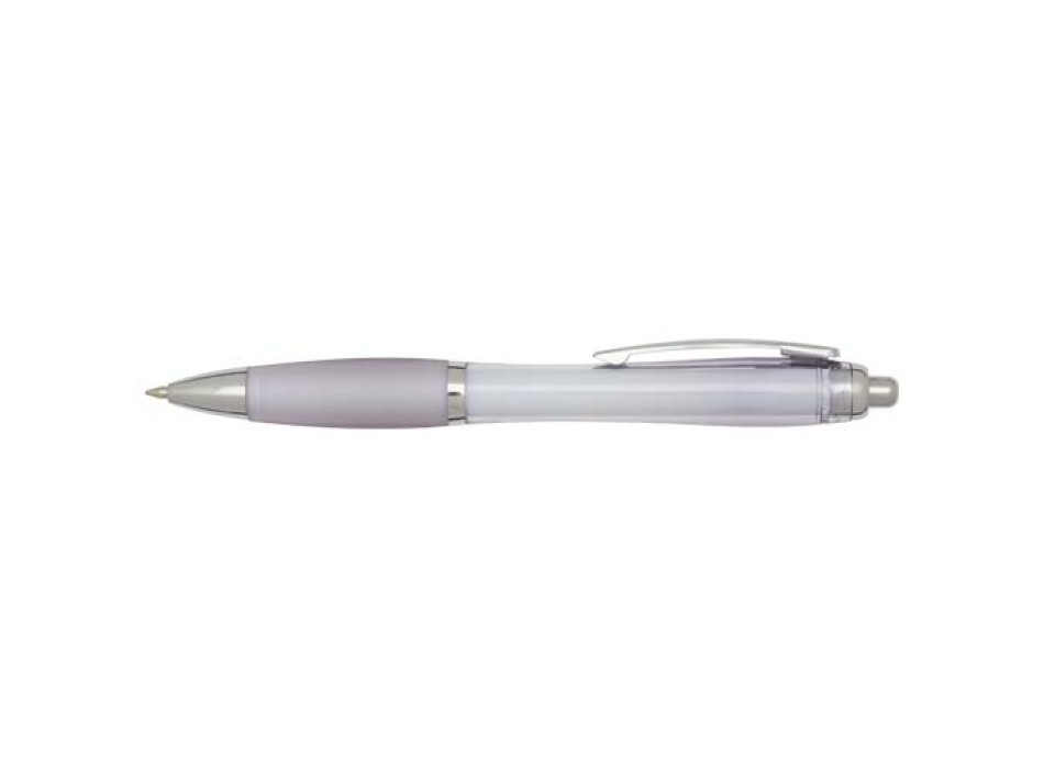  Penna a sfera in plastica riciclata certificata RCS con fusto e impugnatura colorati (inchiostro blu) Nash FullGadgets.com