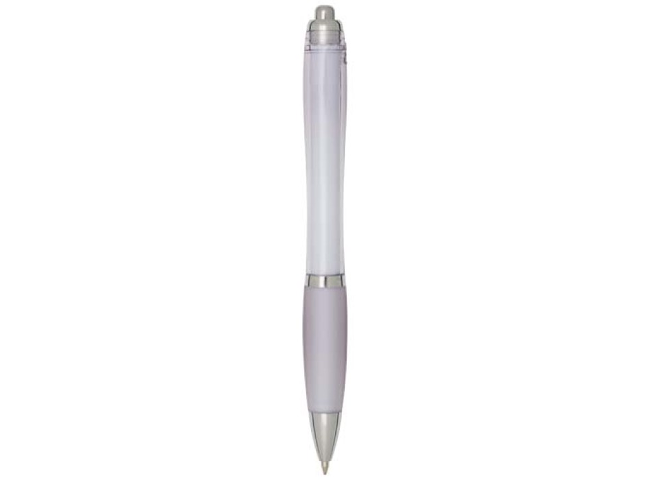  Penna a sfera in plastica riciclata certificata RCS con fusto e impugnatura colorati (inchiostro blu) Nash FullGadgets.com